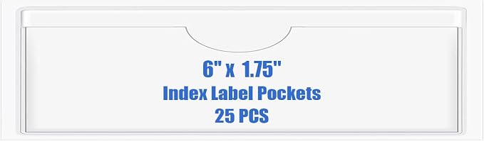 Origin-Joy 25 PCS Self-Adhesive Index Label Pockets by Origin-Joy