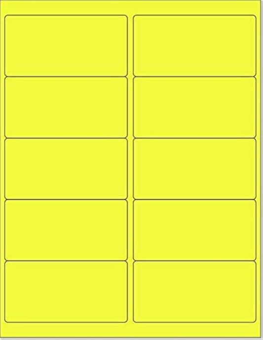 8-1/2 x 11 Neon Color High Light Fluorescent Labels by NextDayLabels