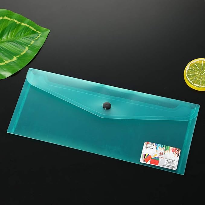 6Pcs Plastic File Folder Envelopes Document Organizer - Image 4
