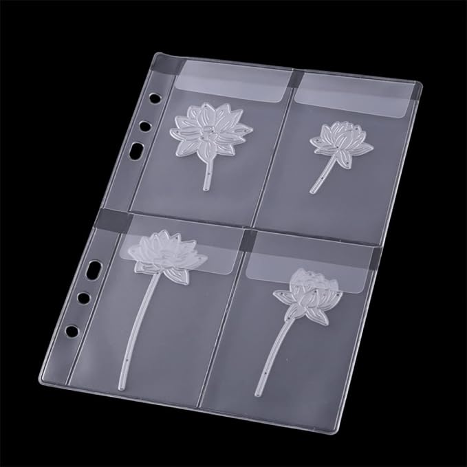 10 Pack A5 Size Plastic Binder Pockets, 6 Holes Waterproof PVC Folders Loose - Image 2
