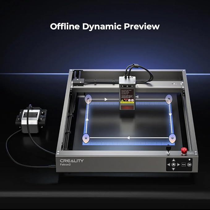 CREALITY FALCON2 40W Laser Engraver Machine with Air Assist, 240W Laser Engraver and Cutter Machine for Wood Metal Crafting Customized Gift and Batch Produce-DeskLoop Office
