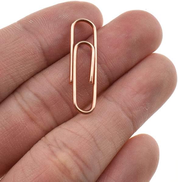 HAHIYO Paper Clips 1.1 inches Length Rose Gold Paperclips Bright Colors Vinyl by HAHIYO