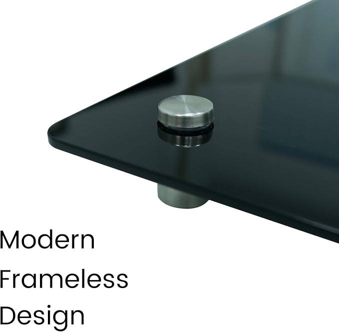 Glass Magnetic Black Board - 48 x36 Inches Frameless Dry Erase Blackboard for Wall, Wall Mounted Glass Board, Writing Board for Office, Meetings and Schools-DeskLoop Office
