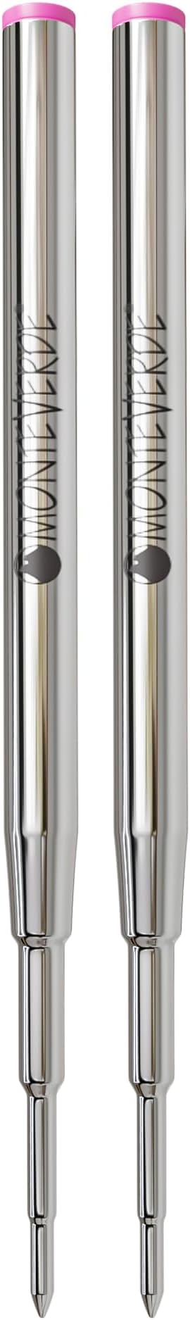 Monteverde USA Soft Ballpoint Refills to Fit Montblanc Pens, Medium Point Pink by Monteverde