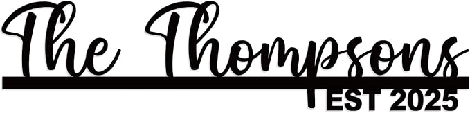 House Warming Gift for New Home, Custom Metal Name Sign, Last Name Sign for by efcustomgifts