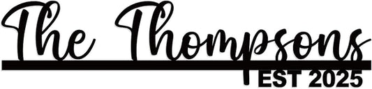 House Warming Gift for New Home, Custom Metal Name Sign, Last Name Sign for by efcustomgifts