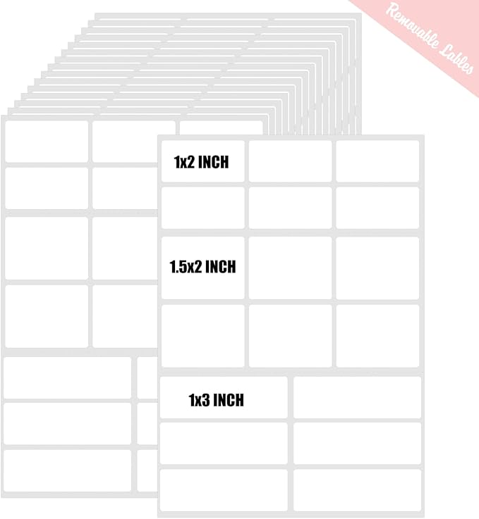 540Pcs Removable Labels, Labels Stickers | Self-Adhesive Rectangular Stickers by WSICSE