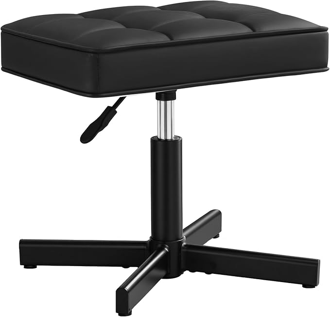 LUE BONA Adjustable Vanity Stool, Foot Rest Under Desk, 360° Swivel Vanity Chair - Image 7