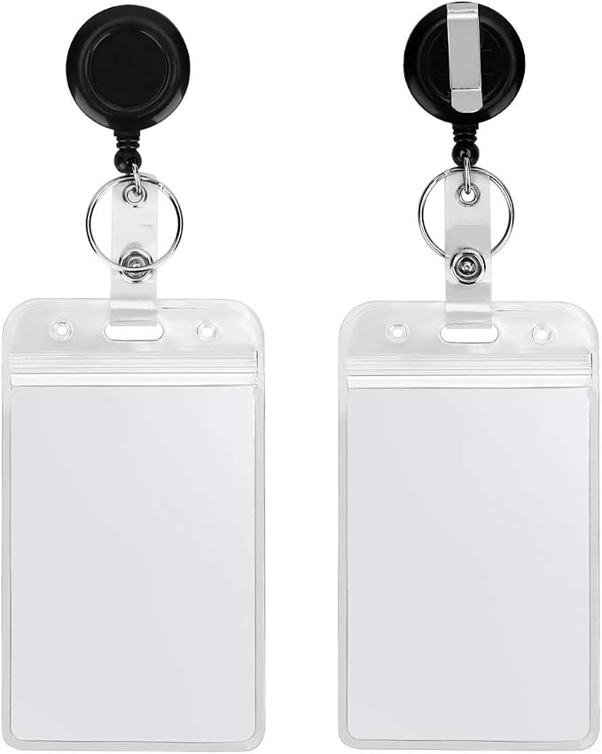 2Pack Black Lanyards, Retractable Badge Reel - Image 5