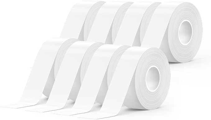 SUPVAN E10 & E11 Label Maker Tape, 8 Rolls 0.59in × 19.7ft Genuine Continuous by SUPVAN