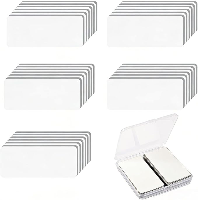 Dry Erase Magnets Blank Lables, 30 Pack Reusable Magnetic Labels by Unknown
