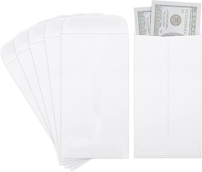 ValBox 3.5x6.5 Money Envelopes, Small Parts Envelope by ValBox