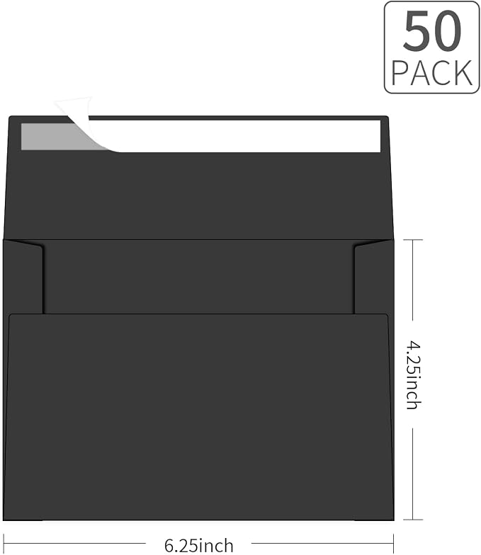 4x6 Envelopes For Invitation A4 Envelope white, 50 pack 4x6 card Envelopes Self - Image 2