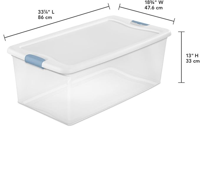 Sterilite 8-Pack Latching Box, Under Bed Storage Bins - Image 2