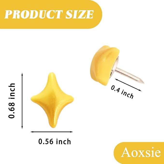 50pcs Decorative Cute Push Pins Gold Pointed Star Thumbtacks Thumb Tacks - Image 2