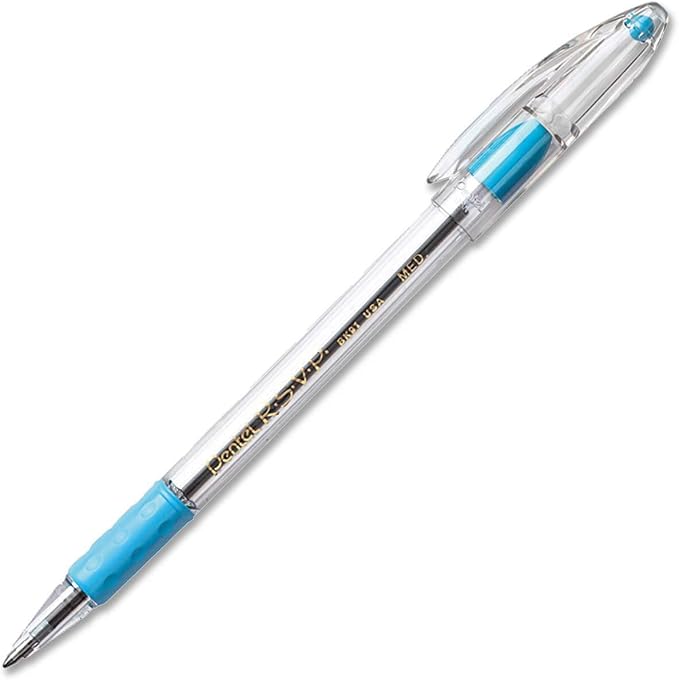 Pentel R.S.V.P. Ballpoint Pen, 1.0mm Medium Tip, Sky Blue Ink by PentelofAmerica
