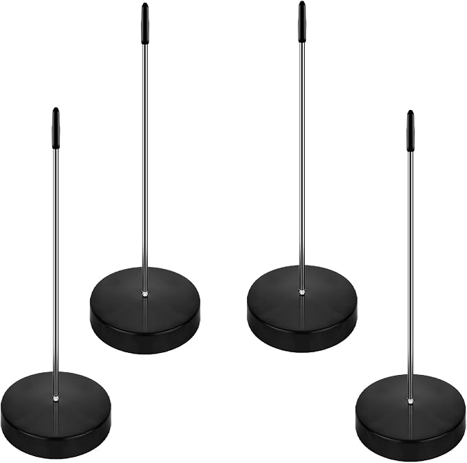 4 Pack Ticket Spike, Metal Bill Holder, Straight Rod Spike, Reliable Receipt by CHTUGEM