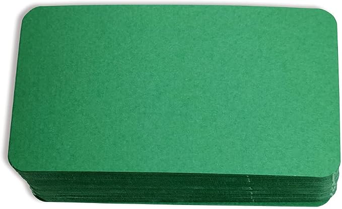 PPAPPAPPIYO 3.5x2 rounded corner index cards180gsm Thick Cardstock, Blank by PPAPPAPPIYO