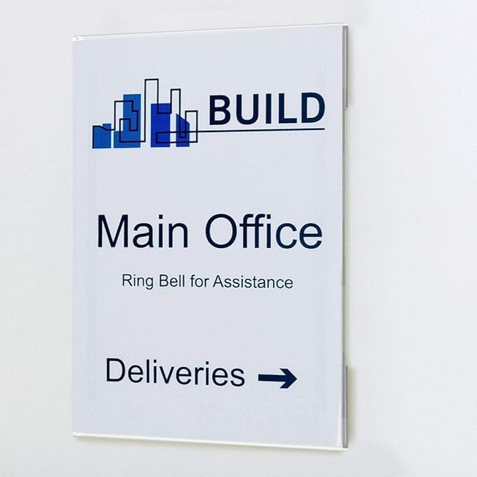 HIIMIEI Acrylic Sign Holder 8.5 x 11 Wall Mounted - Image 7