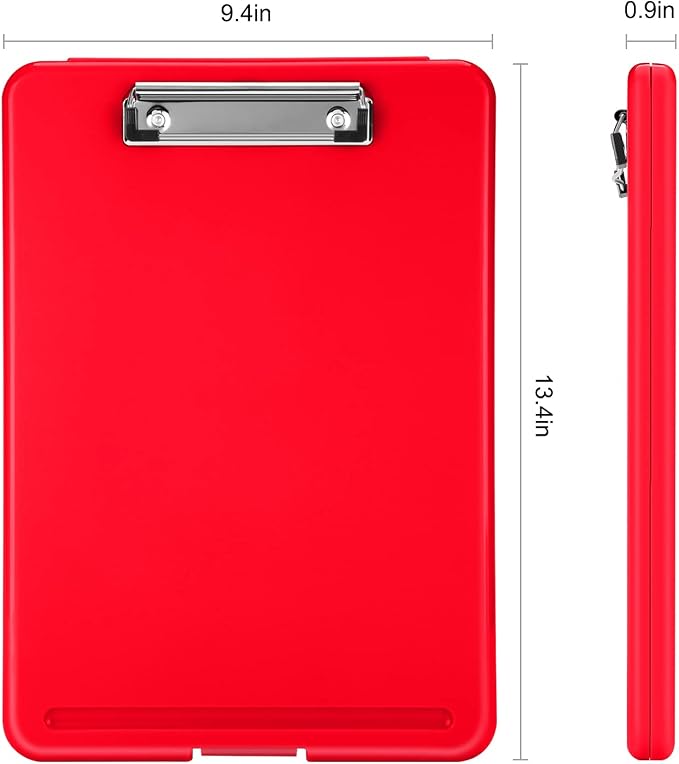 Sooez Clipboard with Storage, Plastic Storage Clipboards with Low Profile Clip - Image 2