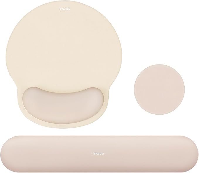 MOSISO Wrist Rest Support for Mouse Pad&Keyboard Set, Circle Curved Ergonomic by MOSISO