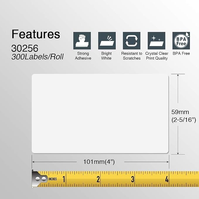BETCKEY - Compatible DYMO 30256 Shipping Labels, Perforated, Compatible - Image 3