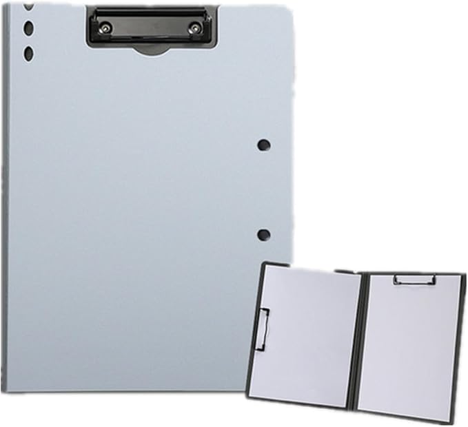 Grey Clipboard Folder, A4 Clipboard Horizontal and Vertical Metal Clips | 2 - Image 9