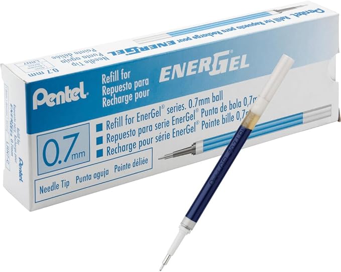 Pentel Refill Ink for EnerGel Liquid Gel Pen, Needle Tip, 1 by PentelofAmerica