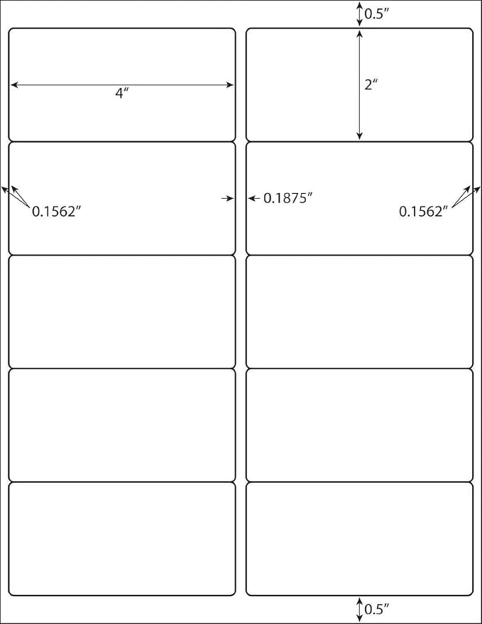LabelMore 10 up Labels 2'' x 4" Shipping Address Labels - Image 2