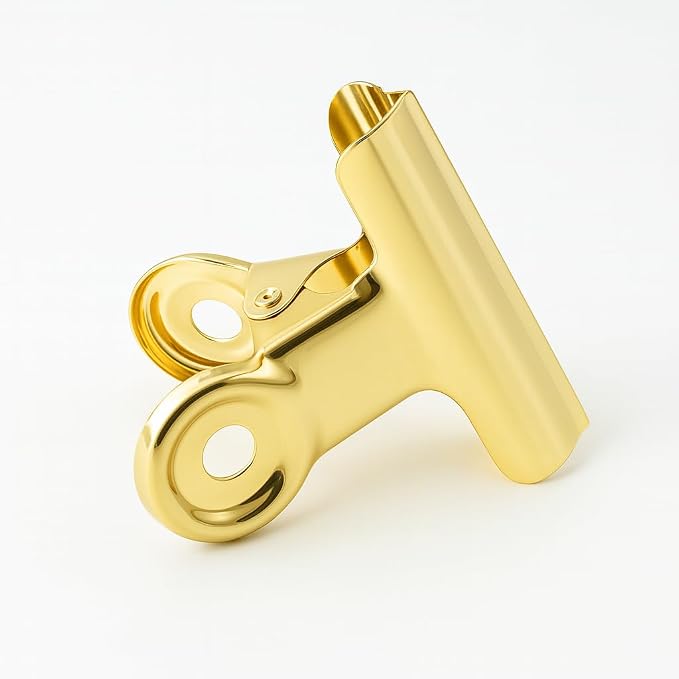 6PCS Bulldog Clip Gold Clips for Paper – Metal Binder Chip Retro Air Tight T - Image 7