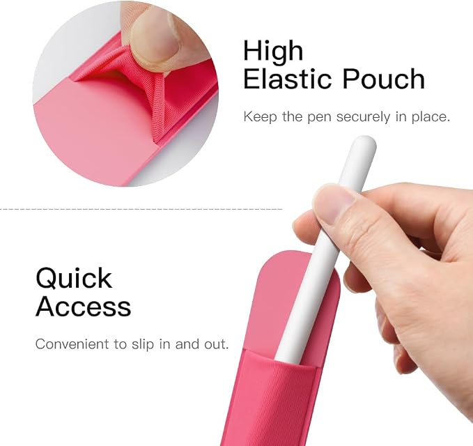 MoKo Pencil Holder Sticker Fit Apple Pencil Pro// 1st/ 2nd Generation, Elastic - Image 5