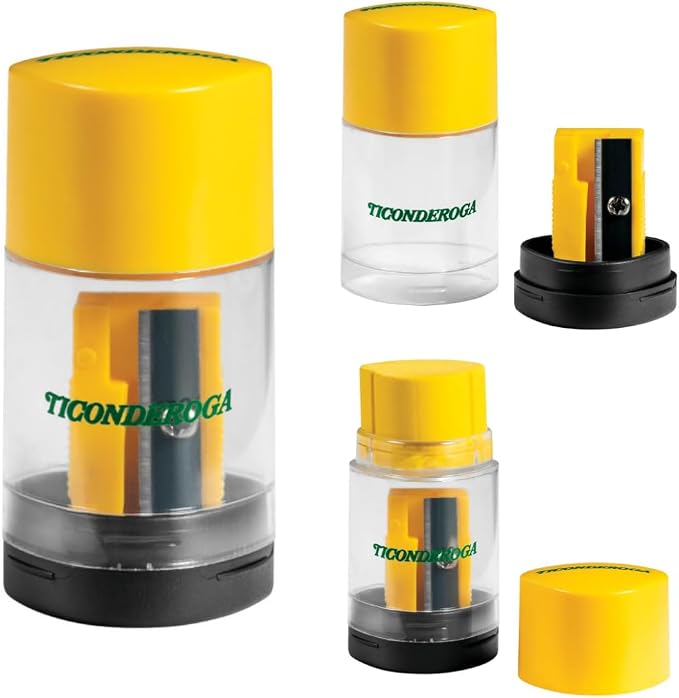 Ticonderoga Duo 2-in-1 Sharpener & Eraser, 2.125" x 1.125" x 1", School Class - Image 7