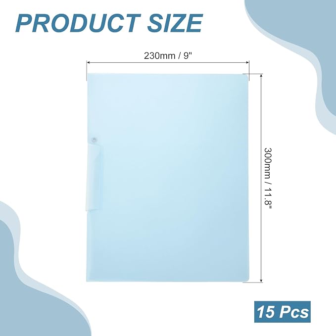 PATIKIL 15 Pack Clear Report Covers - Image 2