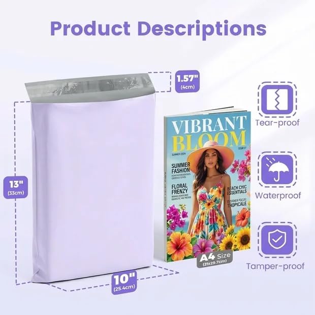 Metronic Poly Mailers 10x13 50 Pack, Shipping Bags - Image 2