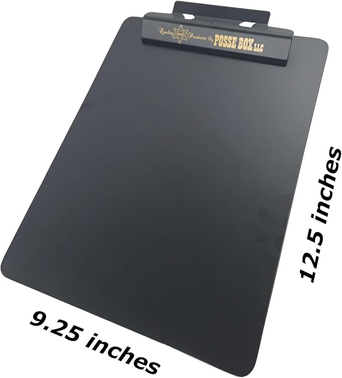 Posse Box - Flat Clipboard Letter-Sized LR-125-PCBla · Black Powder-Coat · - Image 2