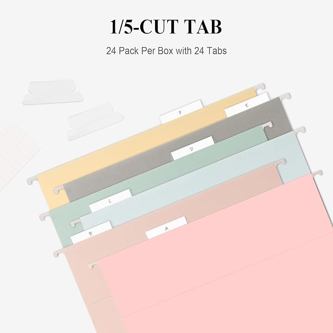 ViVin Hanging File Folders 24 Pack, Letter Size - Image 3