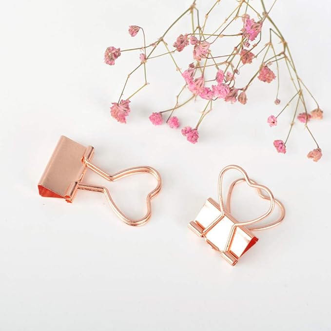Rose Gold Metal Binder Clips - Image 6