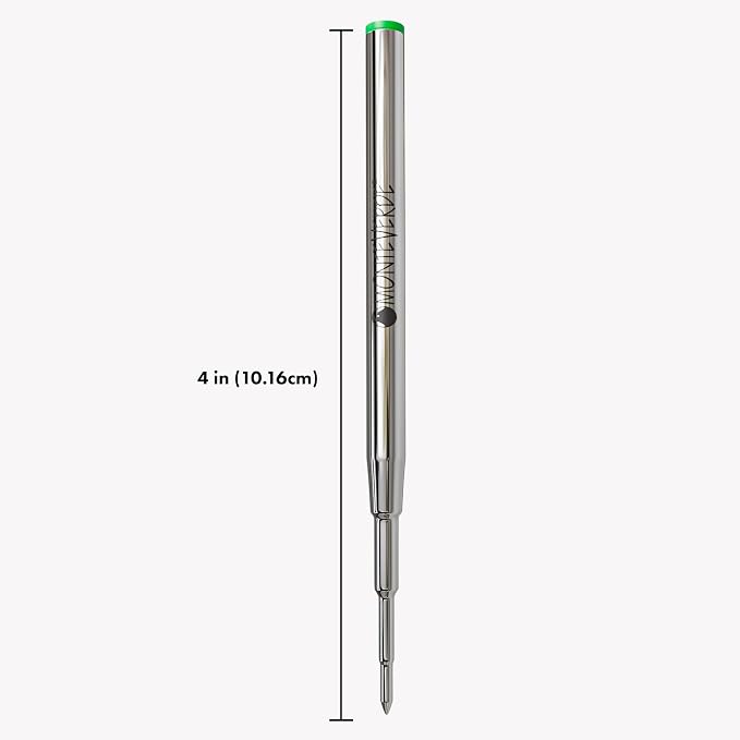 Monteverde USA Soft Ballpoint Refills to Fit Montblanc Pens, Medium Point Green - Image 2