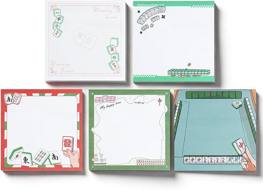 Lummitwit 20 Pcs 3x3 in Mahjong Sticky Notes Pads by Lummitwit