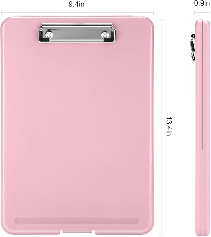 Sooez Clipboard with Storage, Plastic Storage Clipboards with Low Profile Clip - Image 3