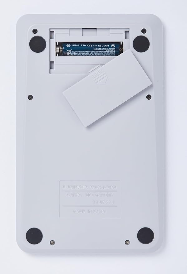 14 Digits Desktop White Calculator with a Bright LCD, Dual Power Handheld Desktop. Color. Business, Office, High School-DeskLoop Office