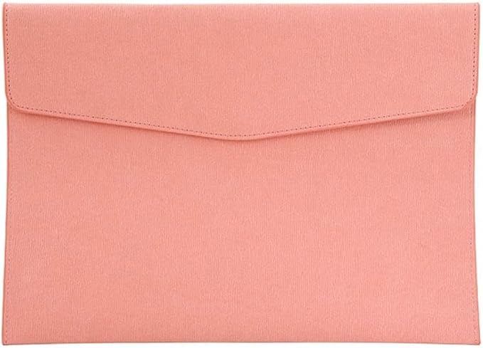 A4 PU Leather File Holder Document Folder Pink Thin Waterproof Portfolio Filing by QUALITYCALFOVERA