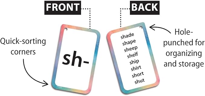 Teacher Created Resources Initial Consonants, Blends & Digraphs Flash Cards - Image 3