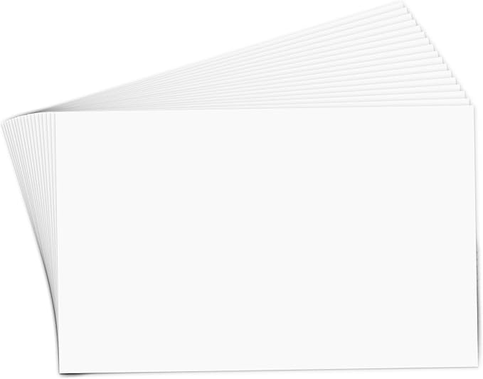 Large Index Cards 5x8 White Cardstock, Goefun 300 Pack Blank Note Cards by Goefun