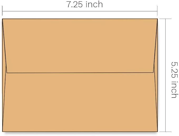 110 5x7 Kraft Brown Invitation Envelopes - Image 7