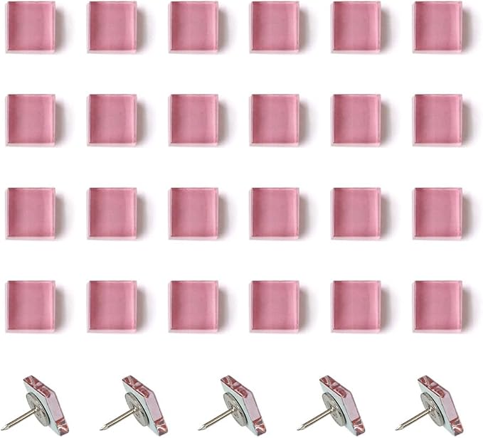 24pcs Decorative Cute Push Pins Glass Pushpins Thumbtacks Thumb Tacks by Aoxsie