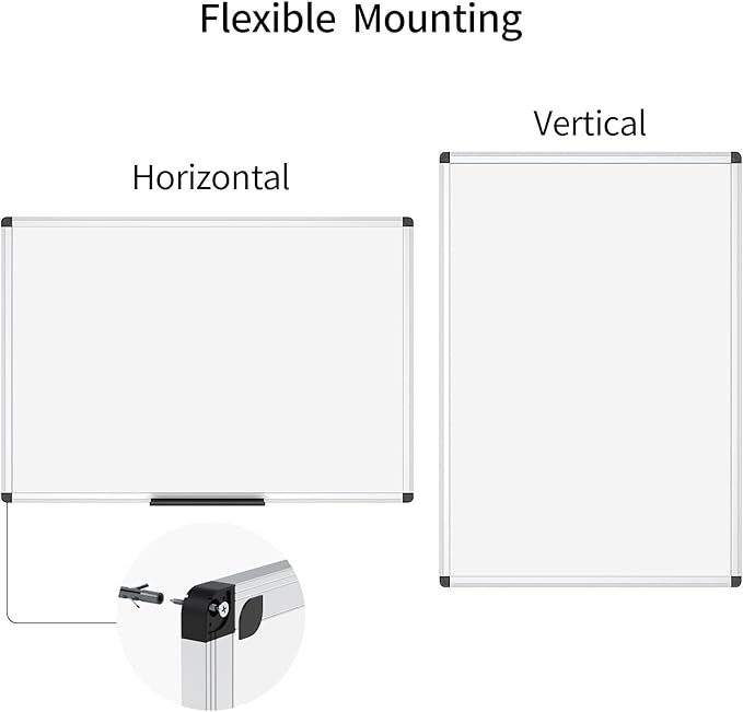 VIZ-PRO Magnetic Whiteboard/Dry Erase Board, 18 X 12 Inches, Includes 1 Eraser - Image 3