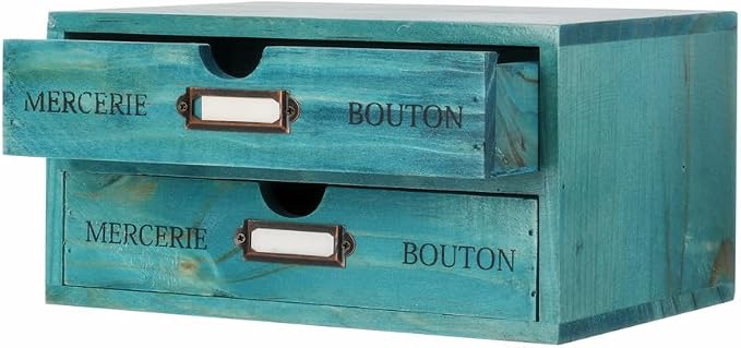Wooden Storage Box Rustic Desktop Organizer by PACKGILO
