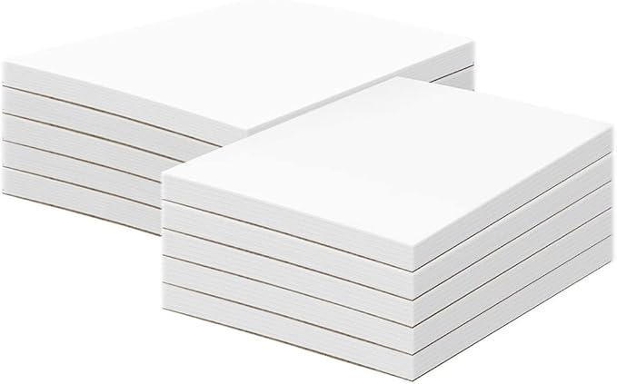 8.5 x 5.5" Blank White Memo Pads by SSuperfinePrinting