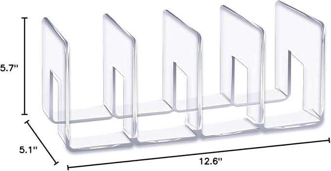 LUGUNU Clear Acrylic Purse Organizer - 4-Section Divider for Handbag Closet Storage - Durable Rack for Purses, Clutches More (Set of 4)-DeskLoop Office